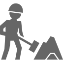 man shoveling